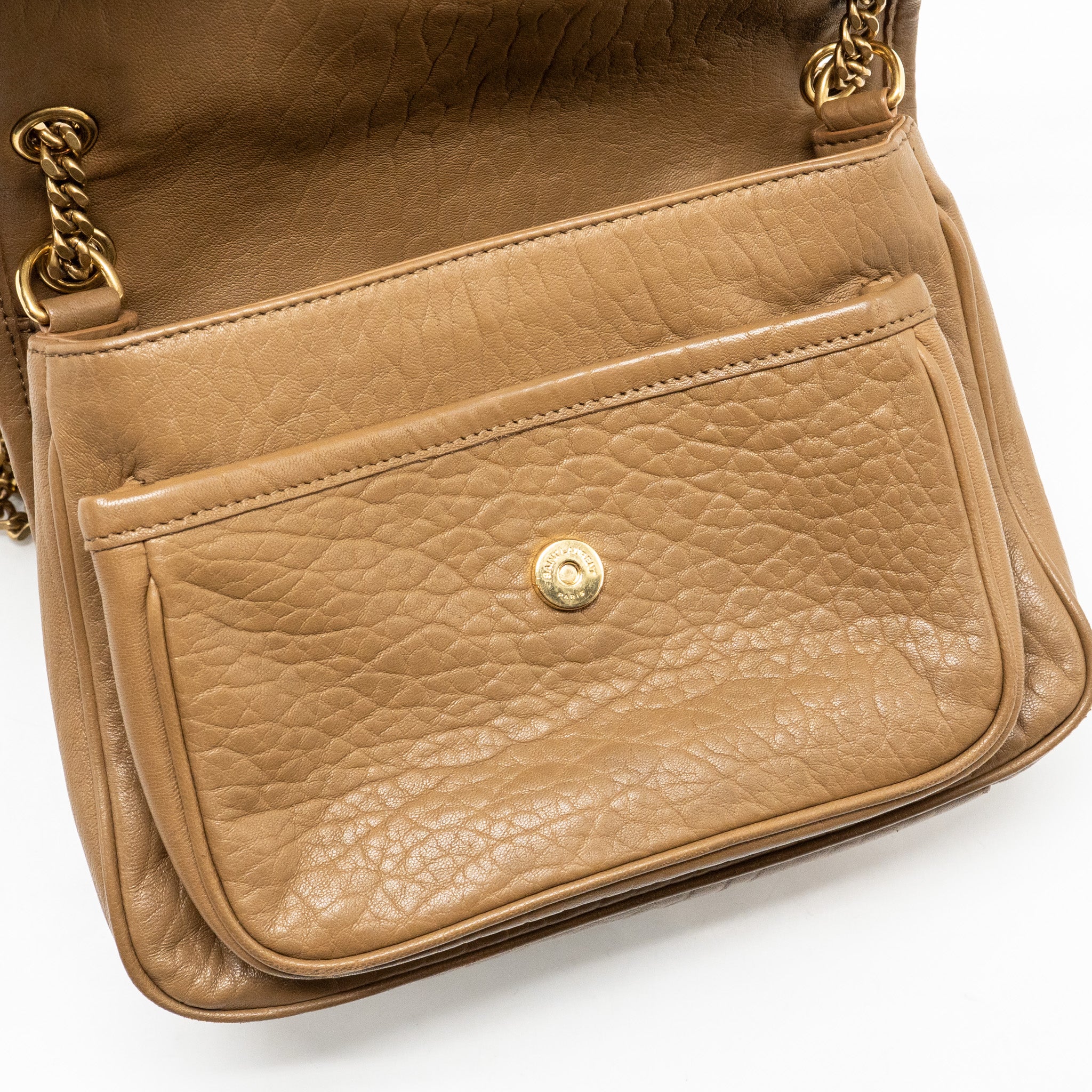Saint Laurent/YSL Niki Baby Grained Lambskin Dark Cork GHW - Image 12