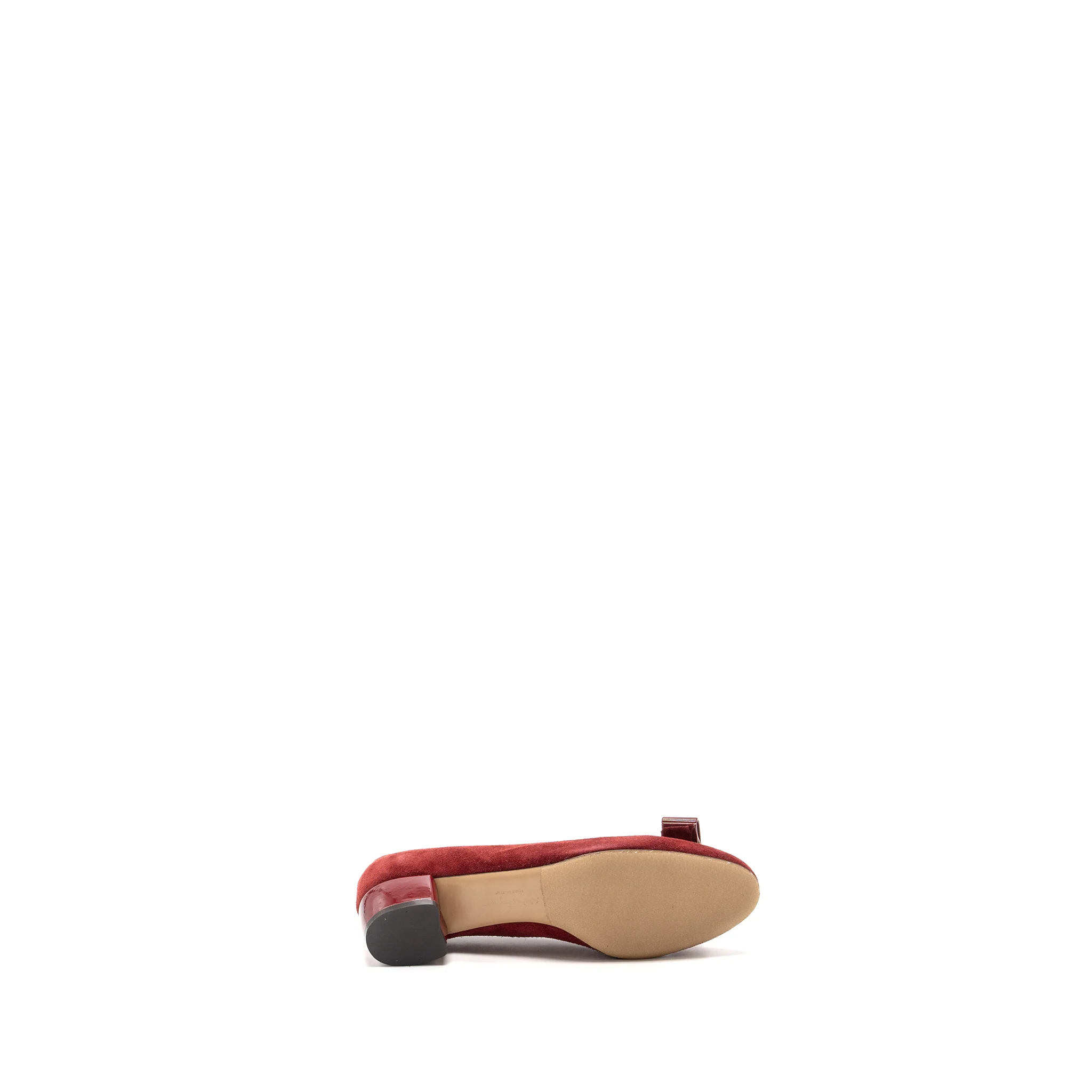 Salvatore Ferragamo Size 5.5 My Muse Suede/Patent Red GHW - Image 7