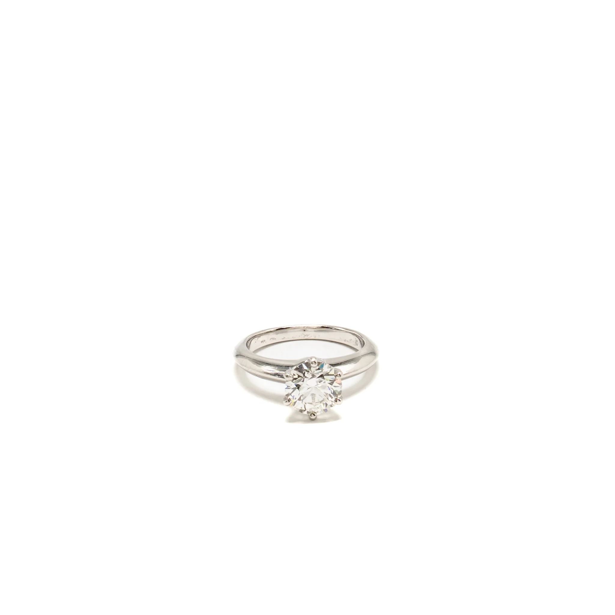 Tiffany Size~US4 Round Diamond Ring 1.45ct I Colour VS1