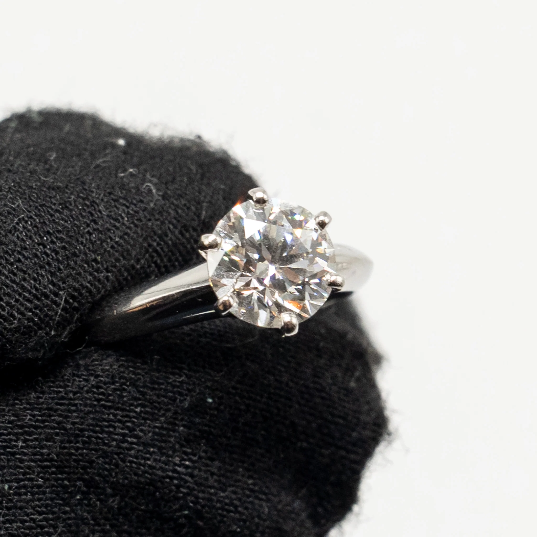 Tiffany Size~US4 Round Diamond Ring 1.45ct I Colour VS1 - Image 5