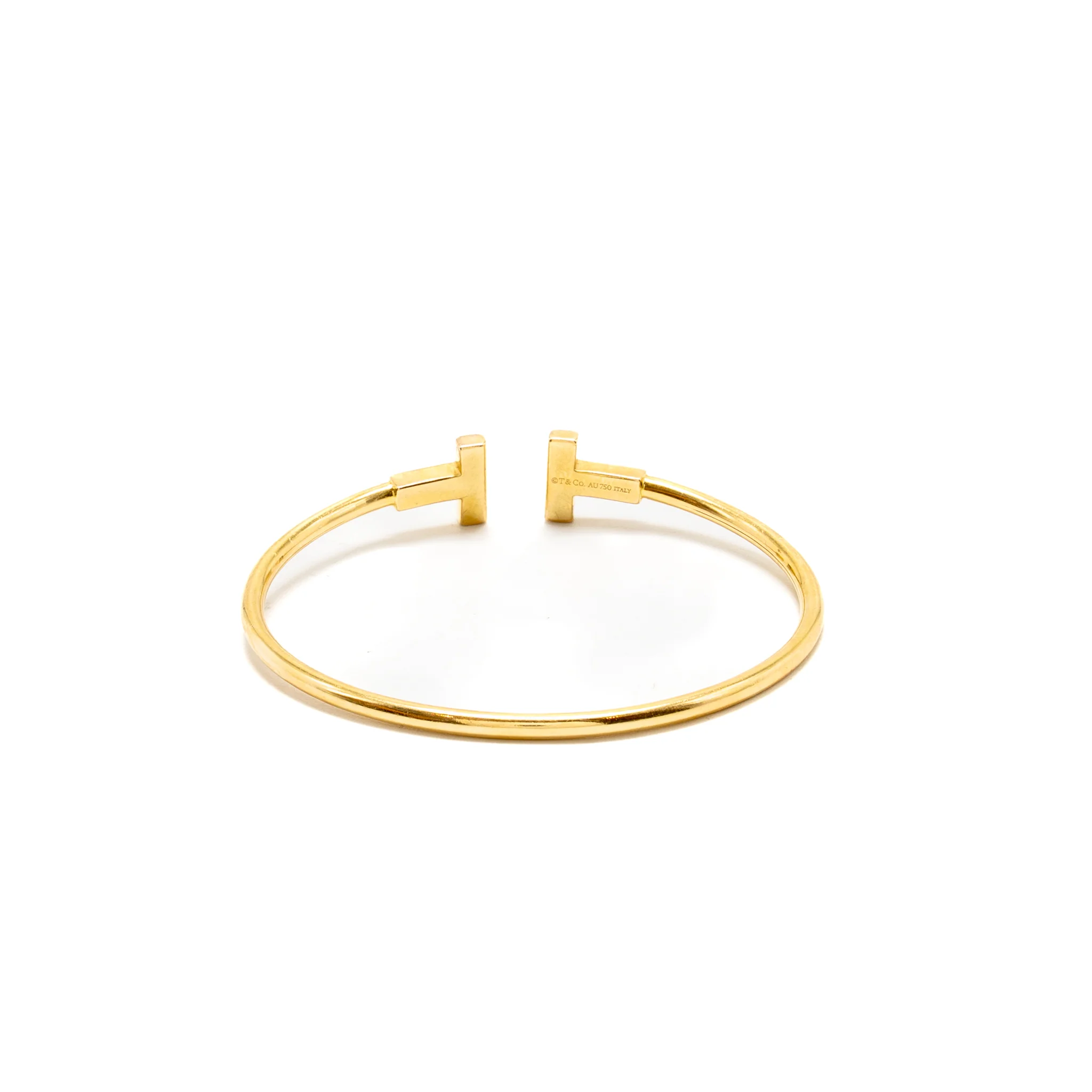 Tiffany Size S T Wire Bracelet Yellow Gold - Image 4