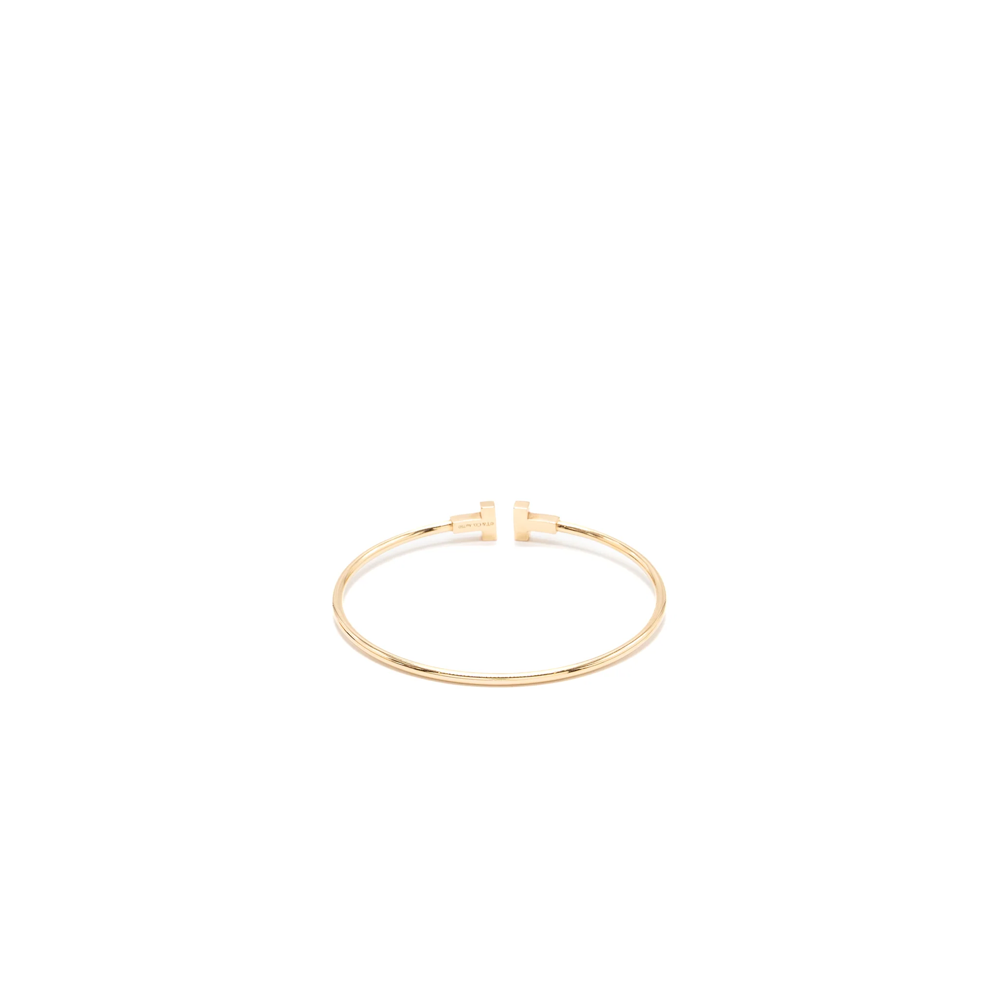 TIFFANY T SMALL NARROW WIRE BRACELET 18K ROSE GOLD - Image 5