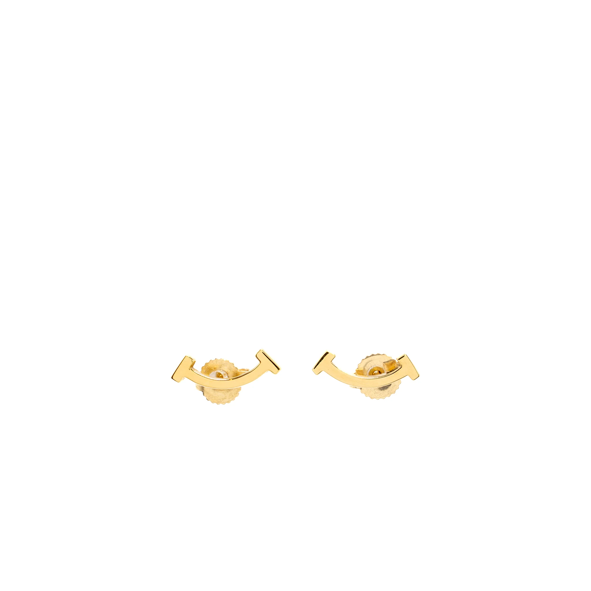 Tiffany T Smile Earrings, Mini Model Yellow Gold