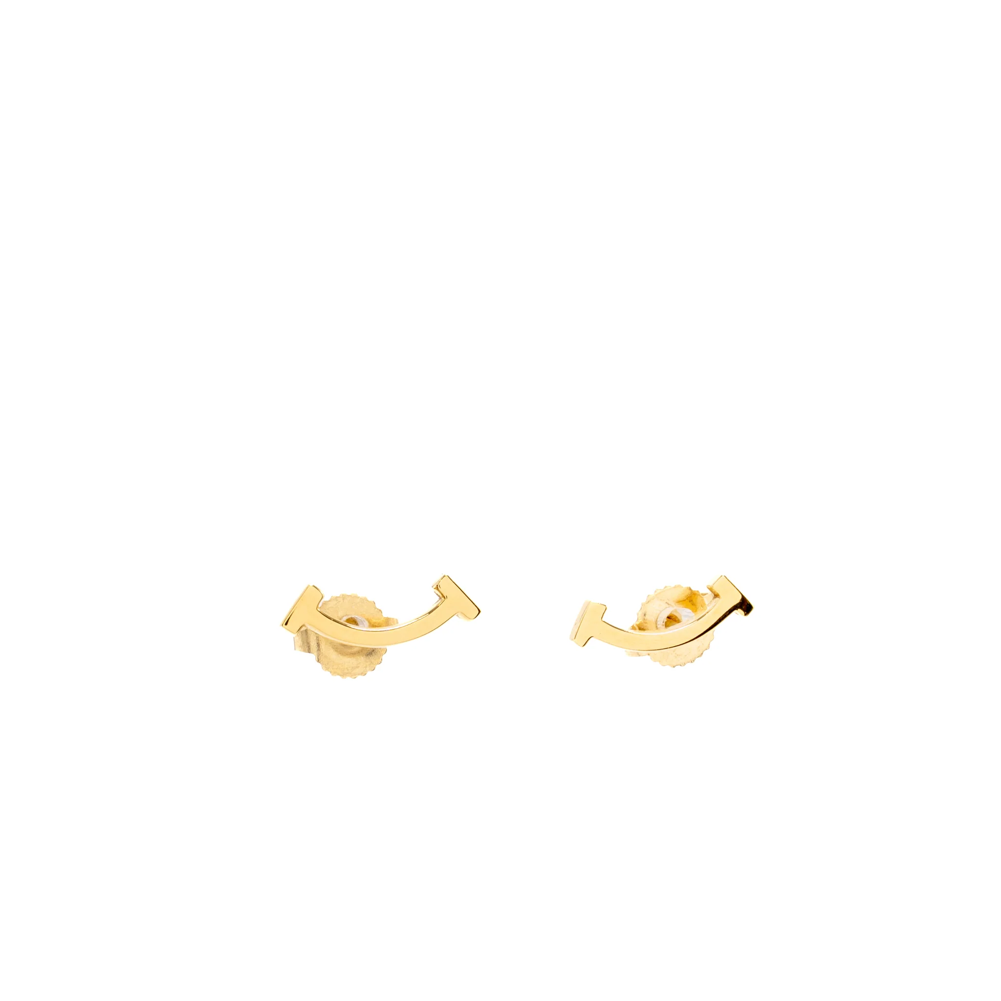 Tiffany T Smile Earrings, Mini Model Yellow Gold - Image 3