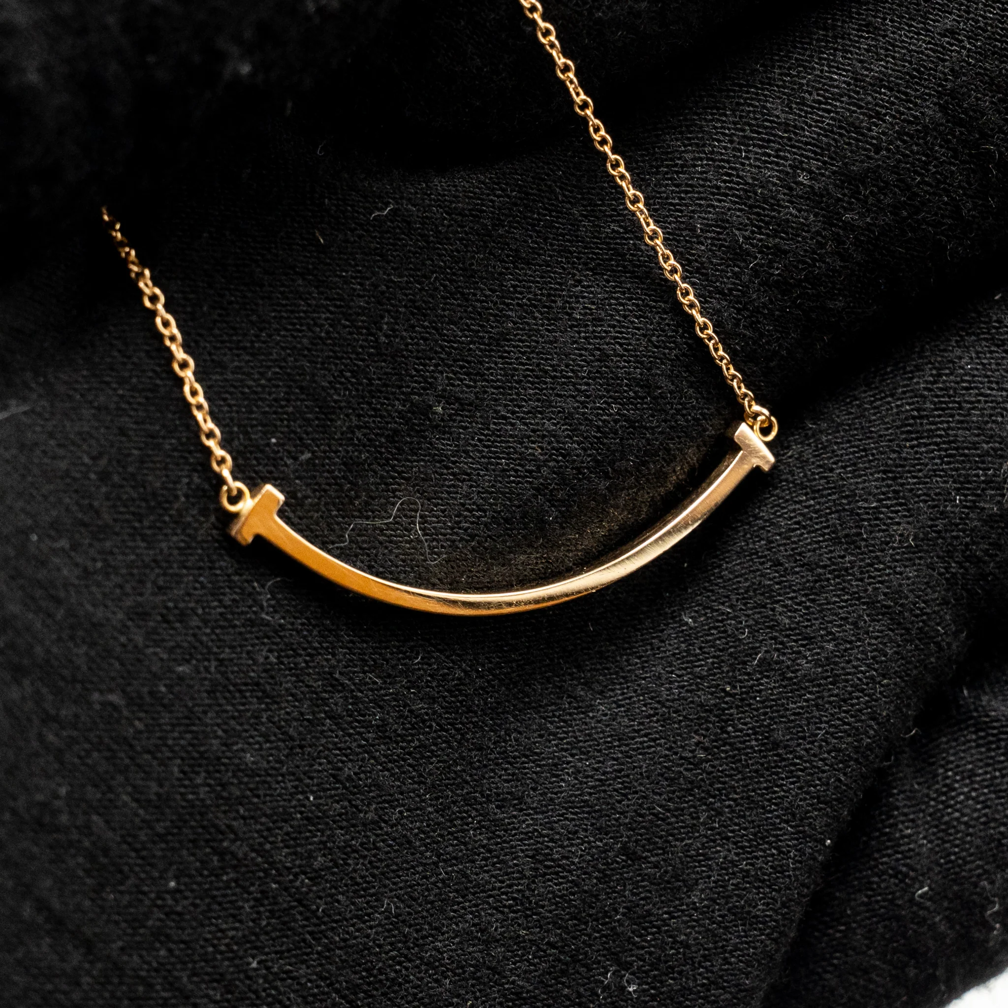 Tiffany T Smile Pendant Rose Gold, Small Model - Image 4