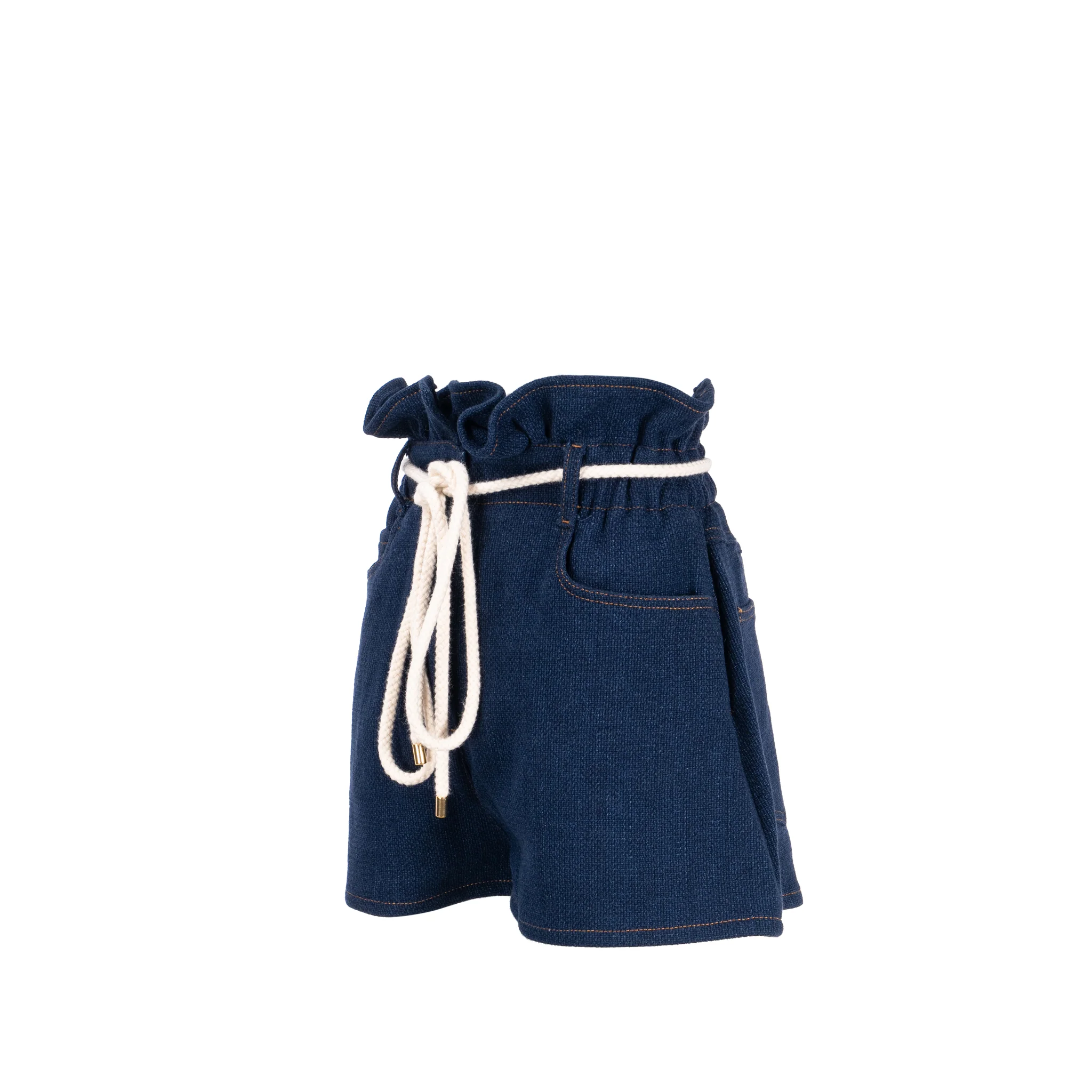 Valentino Size 26 Denim Shorts Cotton Dark Blue - Image 2