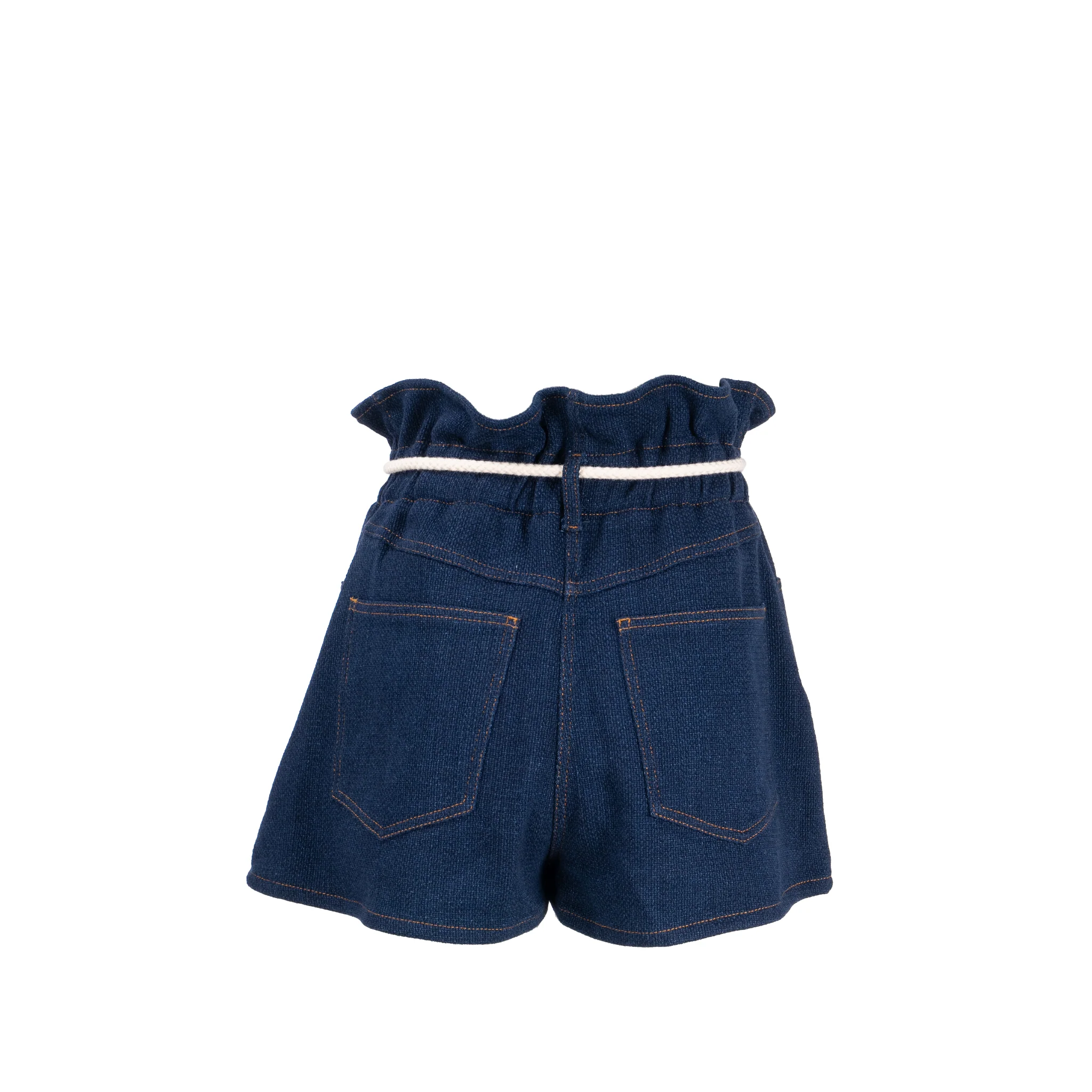 Valentino Size 26 Denim Shorts Cotton Dark Blue - Image 3