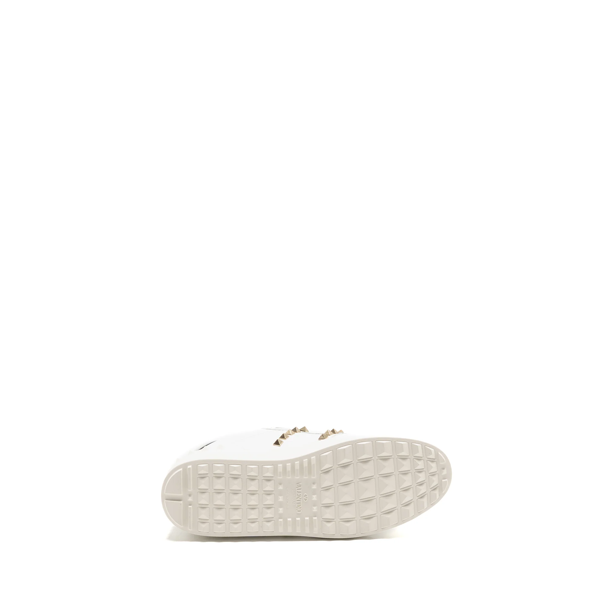Valentino Size 38.5 Rockstud Untitled Sneakers Calfskin White - Image 6