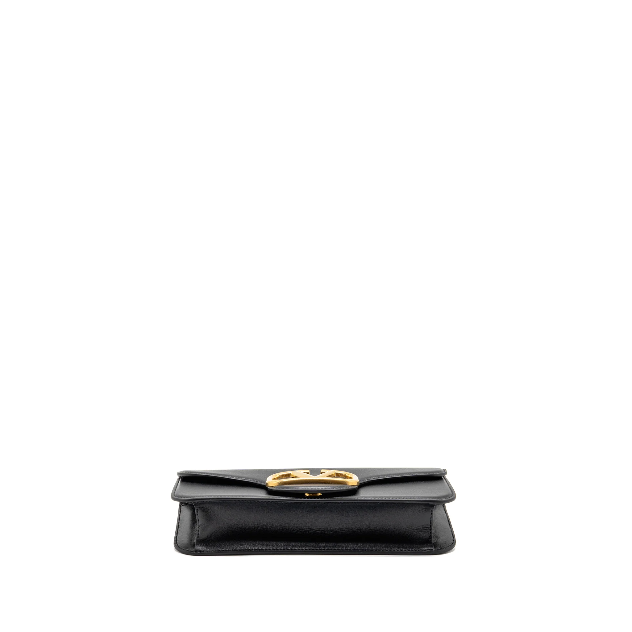 Valentino Small V Logo Crossbody Bag Calfskin Black GHW - Image 5