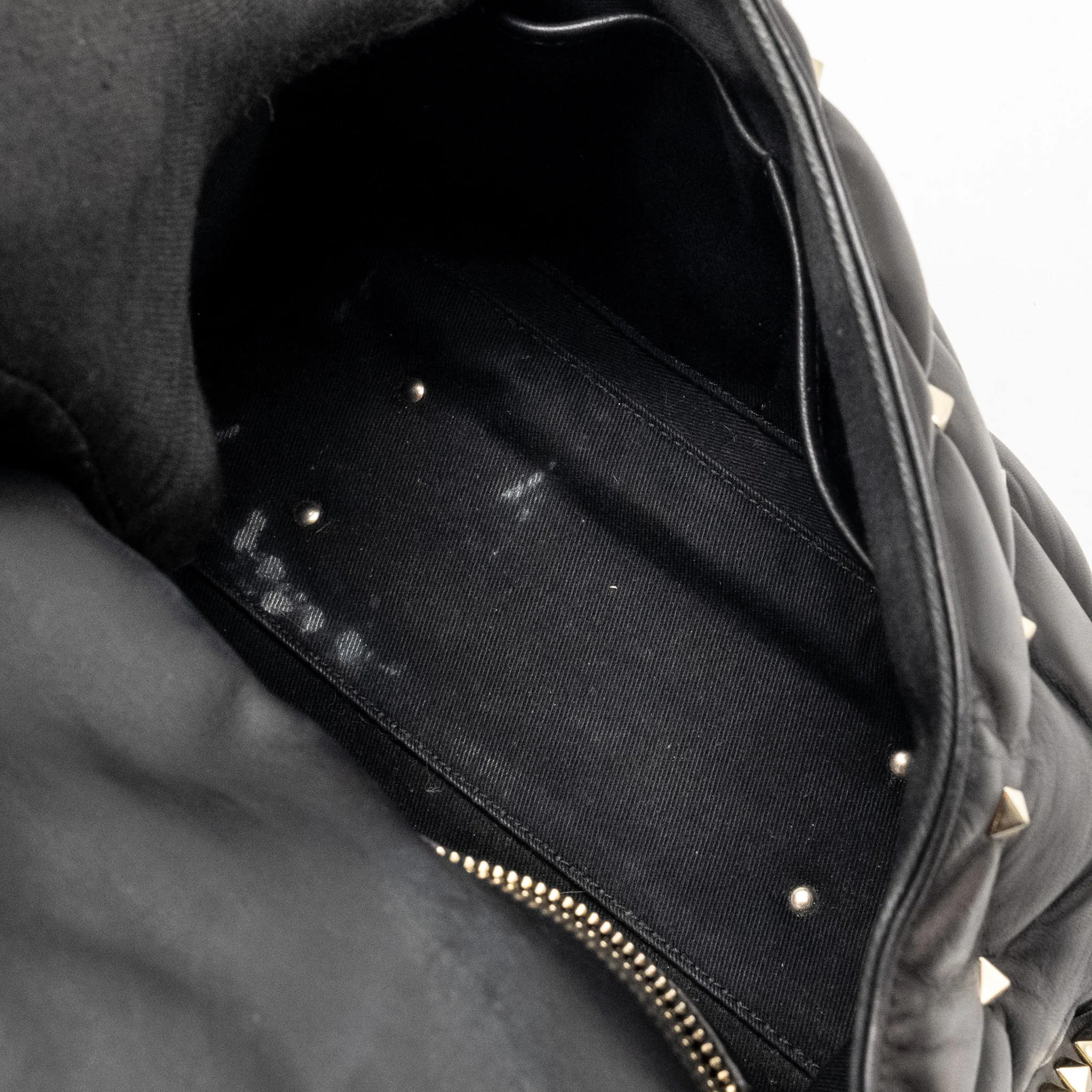 Valentino Top Handle Quilted Candystud Flap Bag Lambskin Black LGHW - Image 17