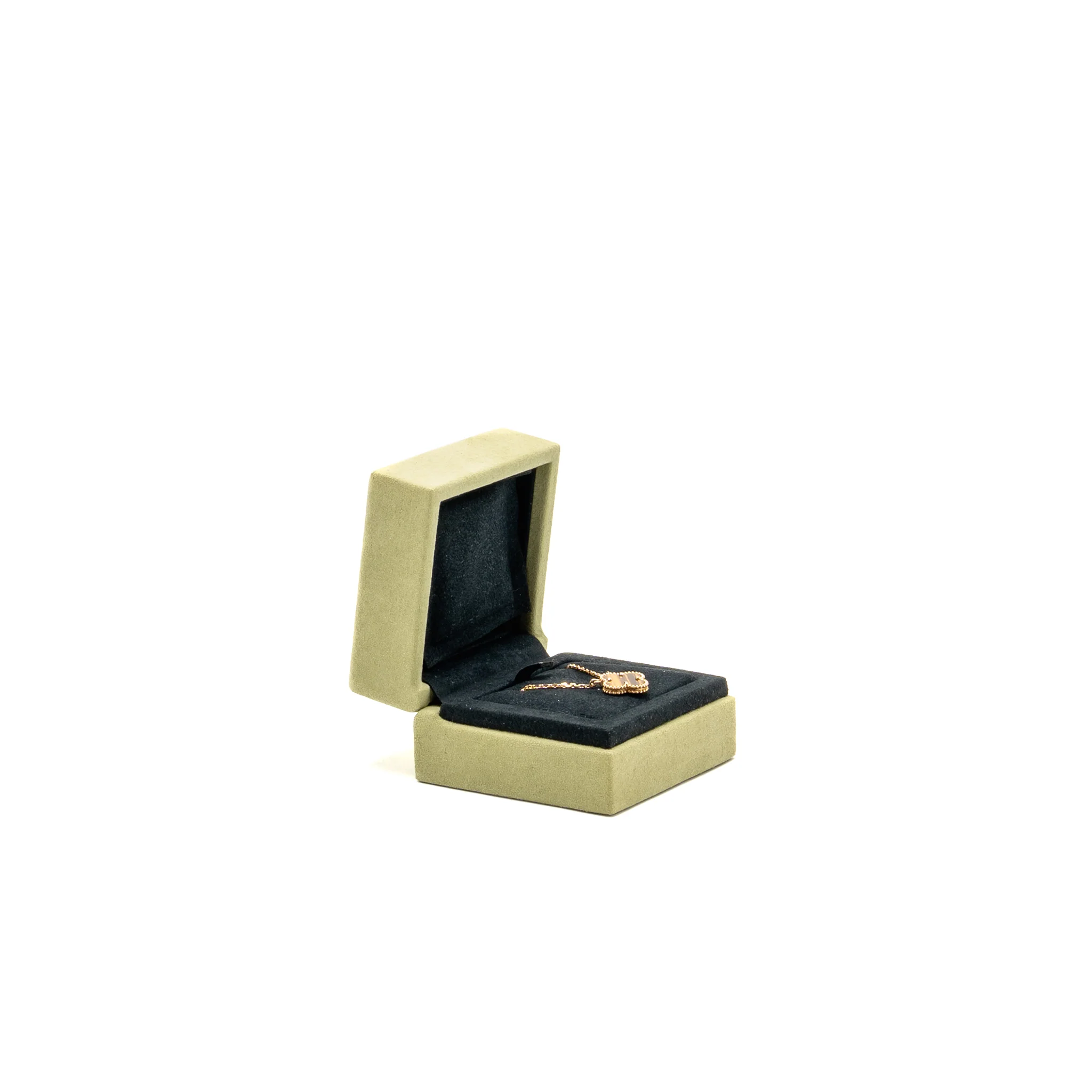 Van Cleef and Arpels Vintage Alhambra pendant 18K yellow gold, tiger eye - Image 2