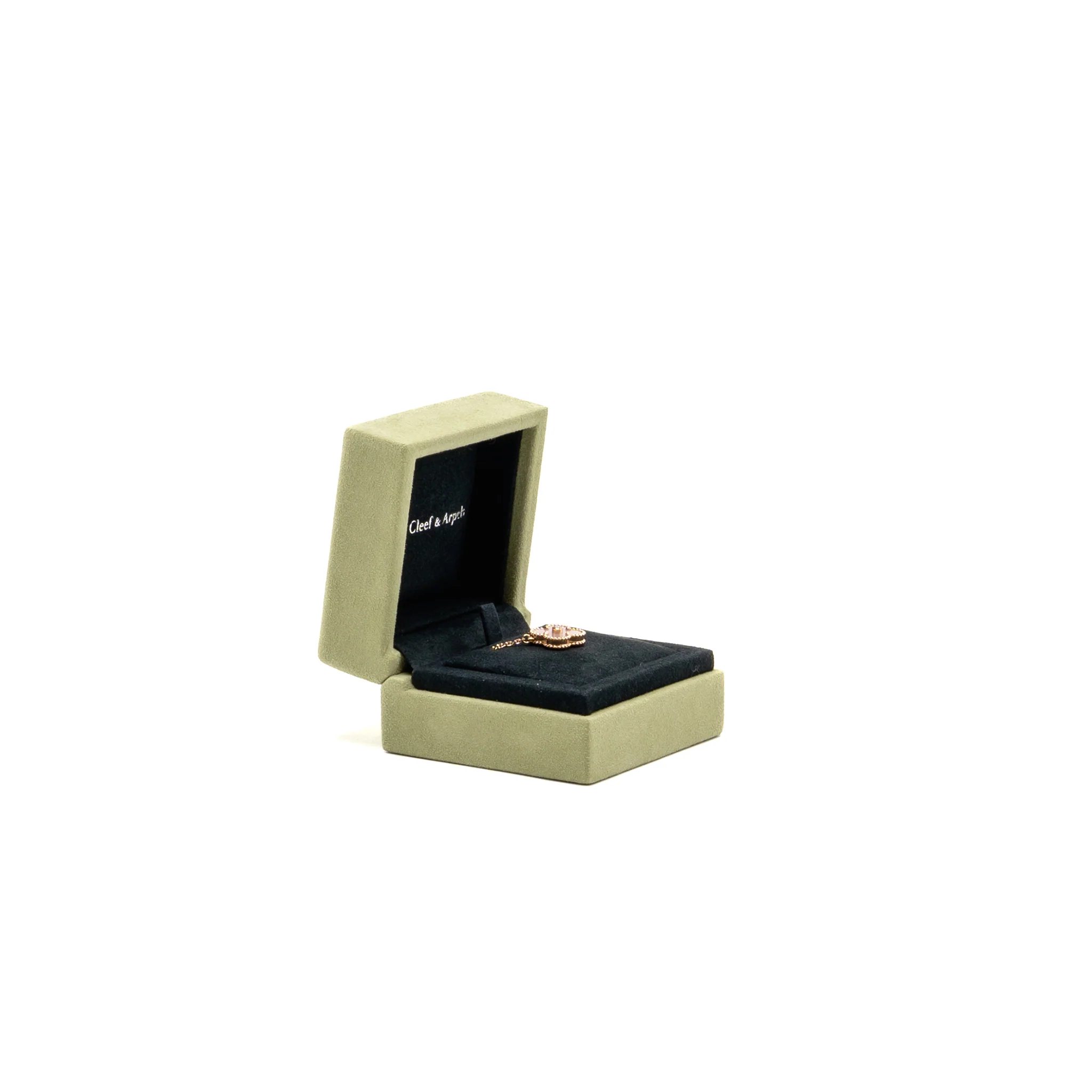 Van Cleef & Arpels 2025 Holiday Vintage Alhambra Pendant, Rose Gold, PINK Mother-of-Pearl, Diamond - Image 2