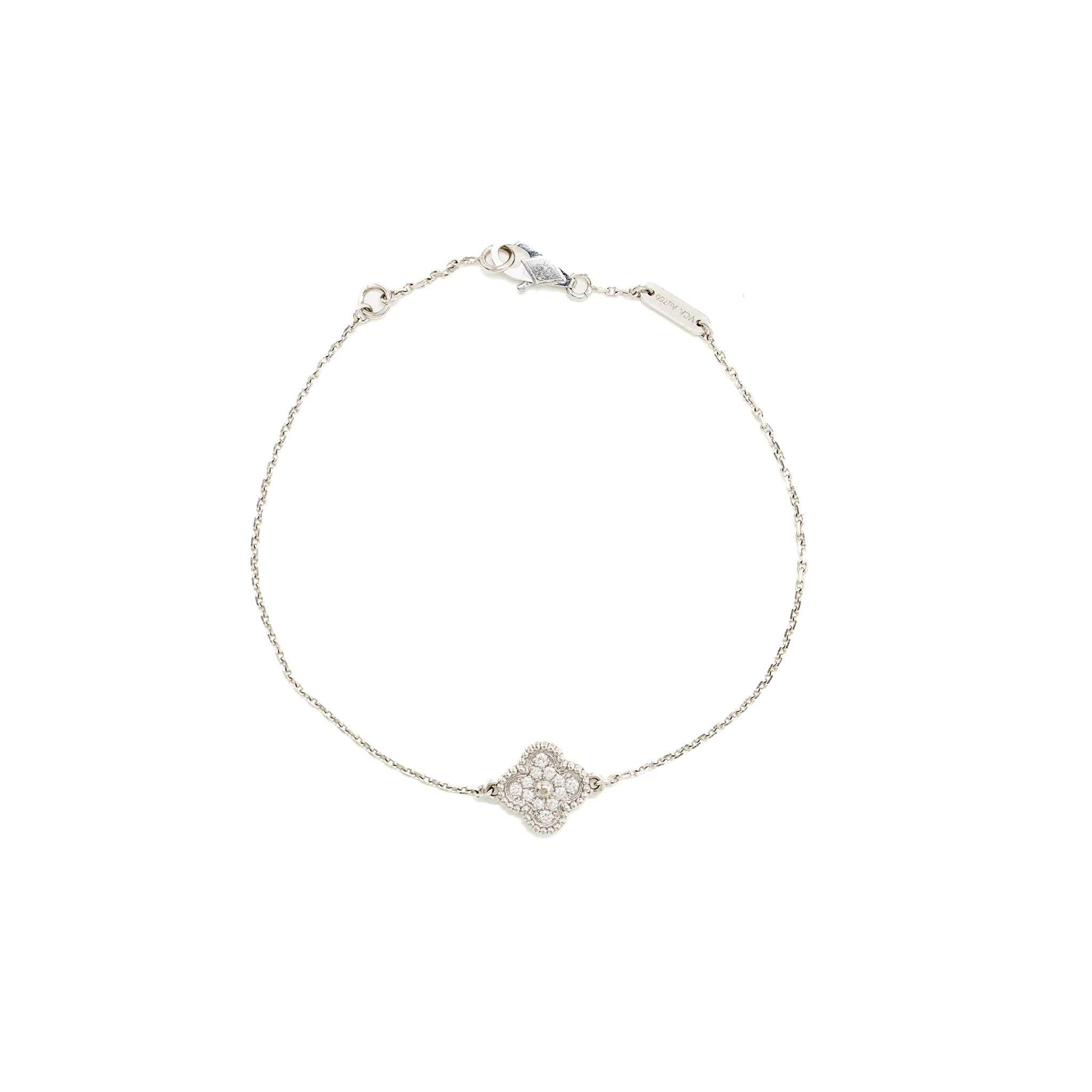 Van Cleef & Arpels sweet alhambra bracelet white gold diamonds