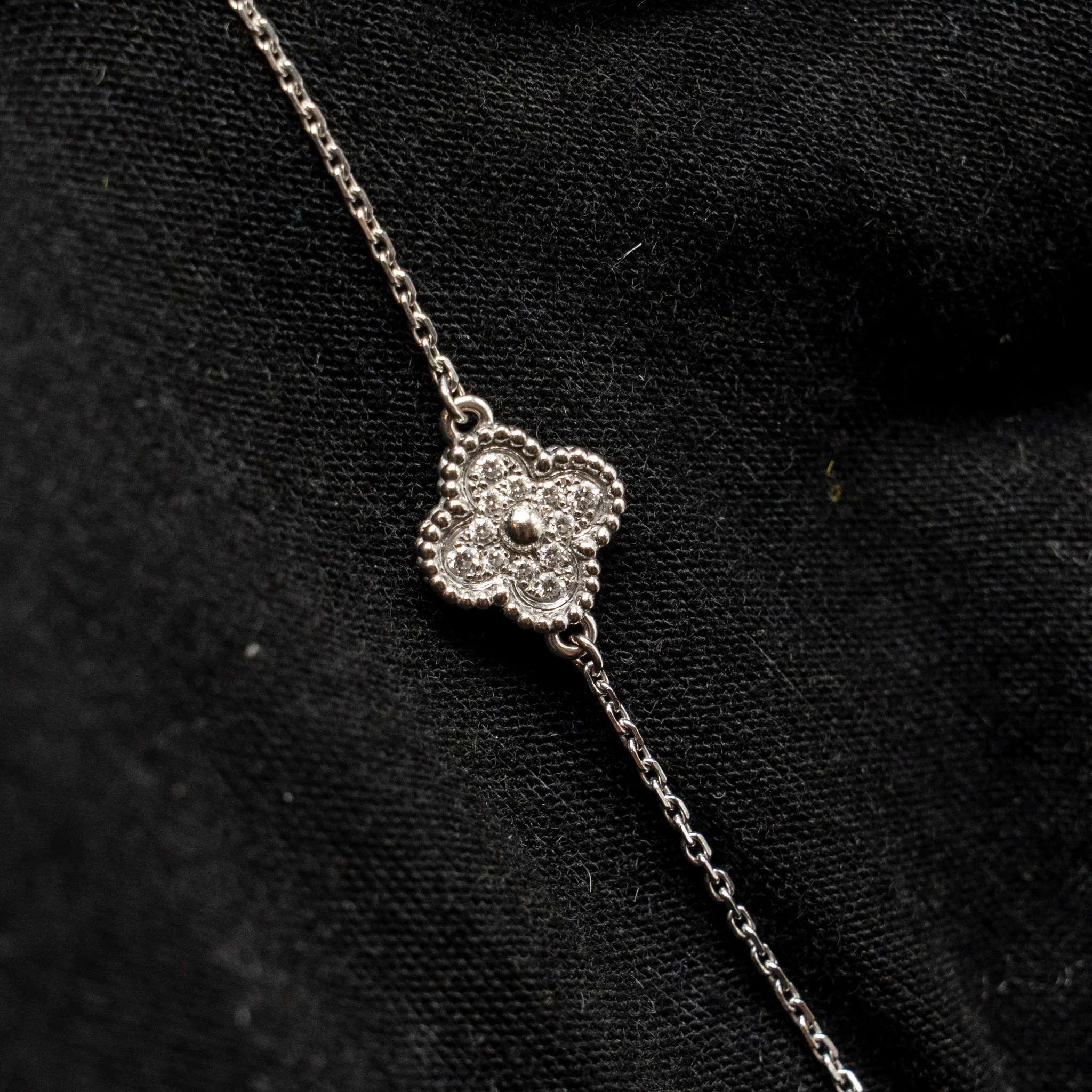 Van Cleef & Arpels sweet alhambra bracelet white gold diamonds - Image 3