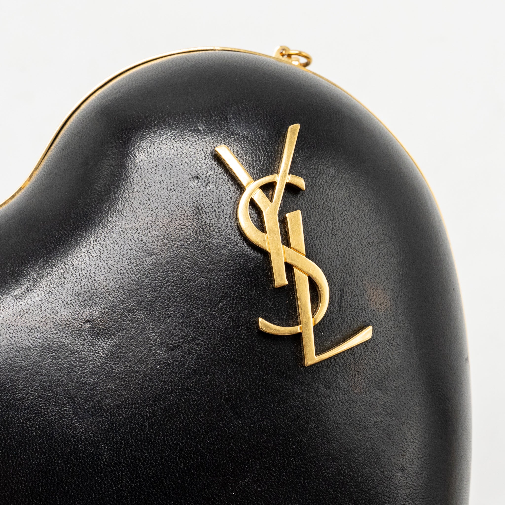 Saint Laurent/YSL Boite Love Clutch with Chain Leather Black GHW - Image 10