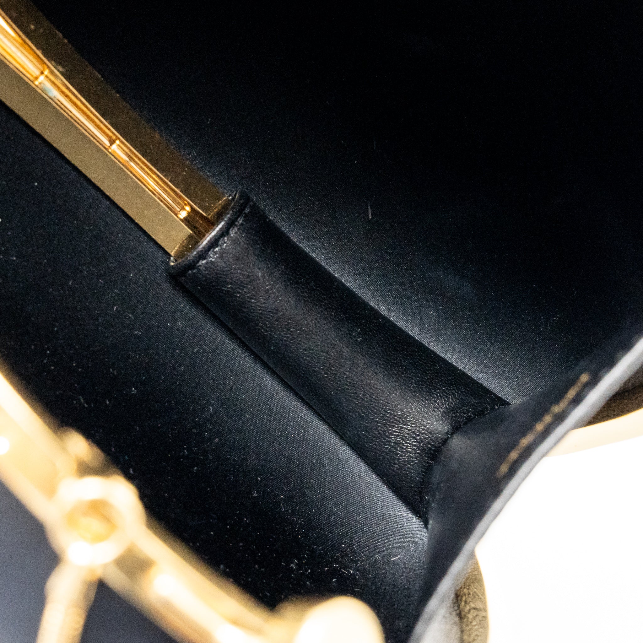Saint Laurent/YSL Boite Love Clutch with Chain Leather Black GHW - Image 11